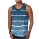 thumbnail image 1 of Hombres Casual Gradación Raya Impresión Suéter Cuello Redondo Tanque Deportivo, 1 of 4