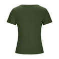 thumbnail image 5 of Diufon Women's Short Sleeve Knitted Tops Scoop Neck Ribbed Slim Basic Tee Shirts Spring Summer Clothes, 5 of 6