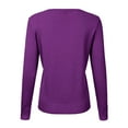thumbnail image 4 of Womens Tops, Women's Round Neck Cardigan Knitted Long Sleeved Large Yards Loose Solid Color Short Sweater Jacket Cardigan, 4 of 4