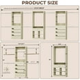 thumbnail image 4 of Aheaplus 3-Piece Closet Storage System,2 Adjustable Wooden Closet Units (8 Drawers & 8 Hanging Rods) + Freestanding Tower (4 Cubbies) , Heavy-Duty Walk-In Closet Organizer,White Oak, 4 of 5