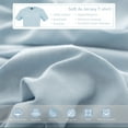 thumbnail image 2 of Pure Era King Size Duvet Cover Set 100% Jersey Cotton Super Soft Jersey T shirt Cotton,Light Baby Blue, 2 of 5