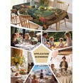 thumbnail image 5 of Forest Table Cloth, Vintage Cottage Mushroom Tree Floral Green Waterproof Tablecloth for Rectangle Tables, Reusable Washable Fabric Table Cover for Restaurant Kitchen Dining Tables 52"x70", 5 of 6