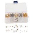thumbnail image 4 of thinsony Boxed Earring Back Earring Backing Kit 550pcs 10 styles gold and silver, 4 of 9