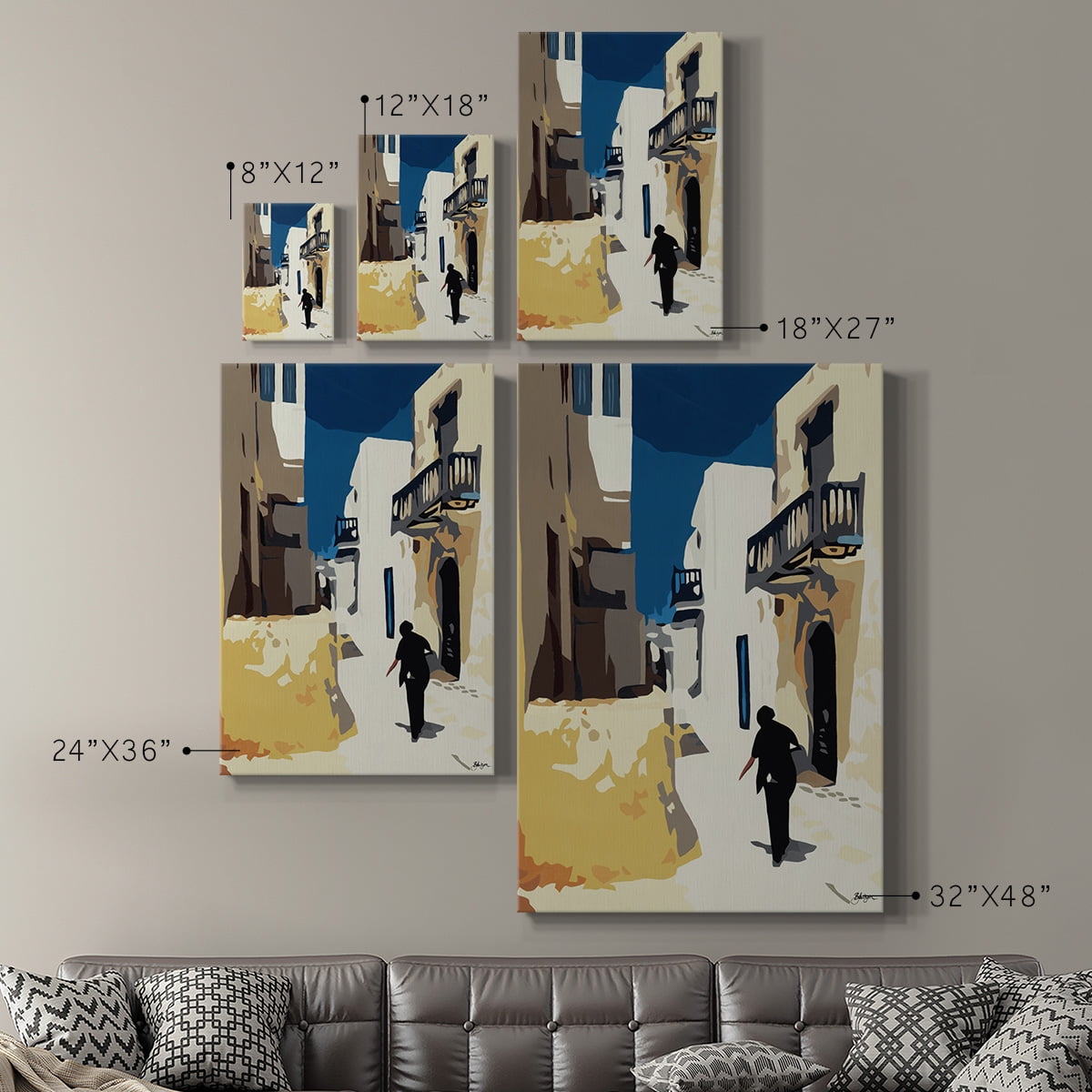 Mykonos 3 Premium Gallery Wrapped Canvas - Ready to Hang