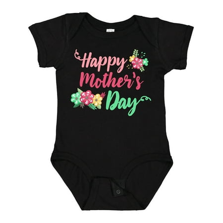 

Inktastic Happy Mothers Day with Flowers Gift Baby Boy or Baby Girl Bodysuit