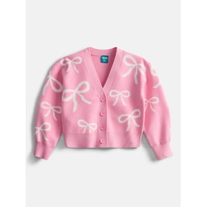 Wonder Nation Girls' Button Front Cardigan Sweater