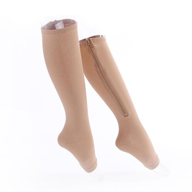 Seniors Premium Compression Zipper Open/Closed Toe Socks
