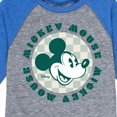 thumbnail image 3 of Disney - Mickey Mouse Checker Badge - Toddler & Youth Raglan Graphic T-Shirt, 3 of 4