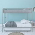 DHP Triple Twin Bunk Bed in Grey Metal