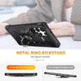 thumbnail image 3 of Case for Samsung Galaxy S23 Ultra Case Military Grade Drop Case with Kickstand Metel Ring Magnetic Holder Shockproof Protective for Galaxy S23 Ultra Phone Case (Black), 3 of 17