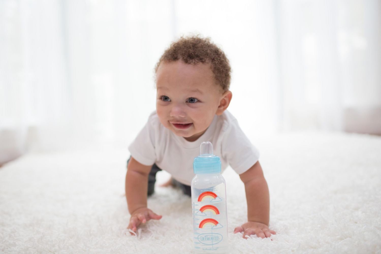 Ensemble de biberon transitionnel standard 2-en-1 de 8 oz de Dr. Brown's – Bleu