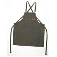 thumbnail image 7 of Work Apron Premium Canvas with Large Pockets - Ideal for Chefs, Mechanics, Carpenters, and Barbecue Enthusiasts - Unisex Design Makes a Great Gift (Grey green）, 7 of 7