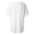thumbnail image 5 of Aloohaidyvio Tops,Womens Fashion Summer Large Size V Neck Leisure Short Sleeve Solid Tops, 5 of 5