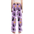thumbnail image 3 of FORMRS Women's Pajama Pants with Pockets Soft Comfy Loungewear Sleep Bottom, Sizes S-2XL, Purple Halloween Pattern, 3 of 8