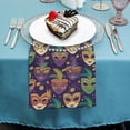 thumbnail image 4 of PHYHOO Mardi Gras Vintage Floral Cloth Napkins, Soft; Comfortable Polyester Dinner Napkin for Family, Restaurant, Weddings, Parties, 4 of 7