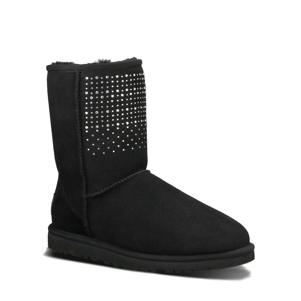 Ugg Classic Short Bling Boots Black 