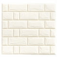thumbnail image 1 of Pegatina de pared autoadhesiva 3D para azulejos, panel de bricolaje, 30 x 30 cm, color blanco, 1 of 9