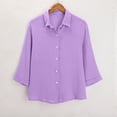 thumbnail image 5 of Lixiuxyad Colla Shirts for Women Women's Casual Short Sleeve Solid Color Blouse Tops For Everyday Wear With Jeans Comfortable Spring Summer Fall Shirt, 5 of 5