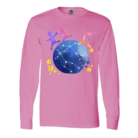 Inktastic Gemini Constellation Zodiac Sign Illustration Long Sleeve T-Shirt