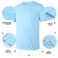 thumbnail image 4 of HOOMEUMY Men's Summer Quick Dry T-Shirts Breathable Sports Running Fitness Gym Workout Crew Neck Short Sleeve T-Shirts Tops Tee Shirts 4 Pack Blue XL, 4 of 8