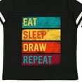 thumbnail image 4 of Inktastic Sketch Artist Eat Sleep Draw Repeat Boys or Girls Toddler T-Shirt, 4 of 5