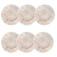 thumbnail image 1 of posavasos de cuerda de algodón tejidos a mano, manteles individuales con borlas, almohadillas de aislamiento térmico (tipo A), 1 of 5
