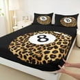 thumbnail image 3 of Castle Fairy Boys Girls Cheetah Print Full Size Sheets 4-Piece,Sport Billiards Breathable Bed Sheets,Black Brown Lightweight Sheet Sets,Ultra Soft Home Decor, 3 of 7