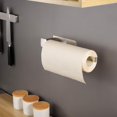 thumbnail image 5 of Paper Towel Holder for Under Cabinet, SUS304 Stainless Steel Self Adhesive Wall Mount for Kitchen Bathroom Pantry, Space-saving Easy-install Waterproof Rust-proof Mountable, 5 of 5