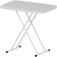 thumbnail image 1 of Folding Table, Plastic Personal Foldable Tables, Adjustable Rectangular Dining Table, Simple Bedside Square Table, for Party, Dining, Events, Picnic Indoor, Outdoor, Camping, 76 * 50Cm, 1 of 9