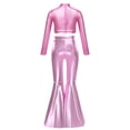 thumbnail image 4 of Haitryli Girls' Sequin Dance Clothes Set Hip Hop Jazz Modern Dancing Outfits Theme Party Dancewear Recital Suit Pink 6, 4 of 7