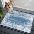 thumbnail image 4 of Sea Stars Washable Small Entryway Area Rugs 2'x3', Summer Beach Sea Star Coral Light Blue Texture Low Pile Throw Rug Non-Slip Sturdy Edge Binding Carpet for Front Door Floor Room Entry, 4 of 9