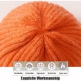 thumbnail image 2 of Unisex Knit Beanie Hats Winter Warm Stretchy Slouchy Skull Beanie Caps for Women Men (Orange), 2 of 8