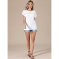 thumbnail image 4 of DARING DIVA Women's Short Sleeve Hollow Out Casual Eyelet Tops S White, 4 of 6