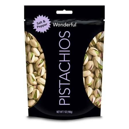 Salted California Pistachios - Wonderful Pistachios, Salt & Pepper, 7 Oz