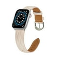 thumbnail image 3 of TECH CIRCLE Bands for Apple Watch Band 38mm 40mm 41mm Women Men Genuine Leather Replacement Bands Metal Buckle for Apple Watch SE Series 9 8 7 6 5 4 3 2 1,Pink, 3 of 6
