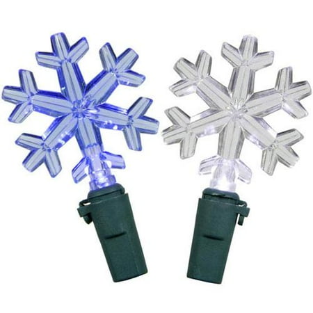 Set Of 30 Blue And Pure White LED Snowflake Christmas Lights - Green Set of 30 Blue and Pure White LED Snowflake Christmas Lights - Green Wire - Set Of 30 Blue And Pure White LED Snowflake Christmas Lights - Green