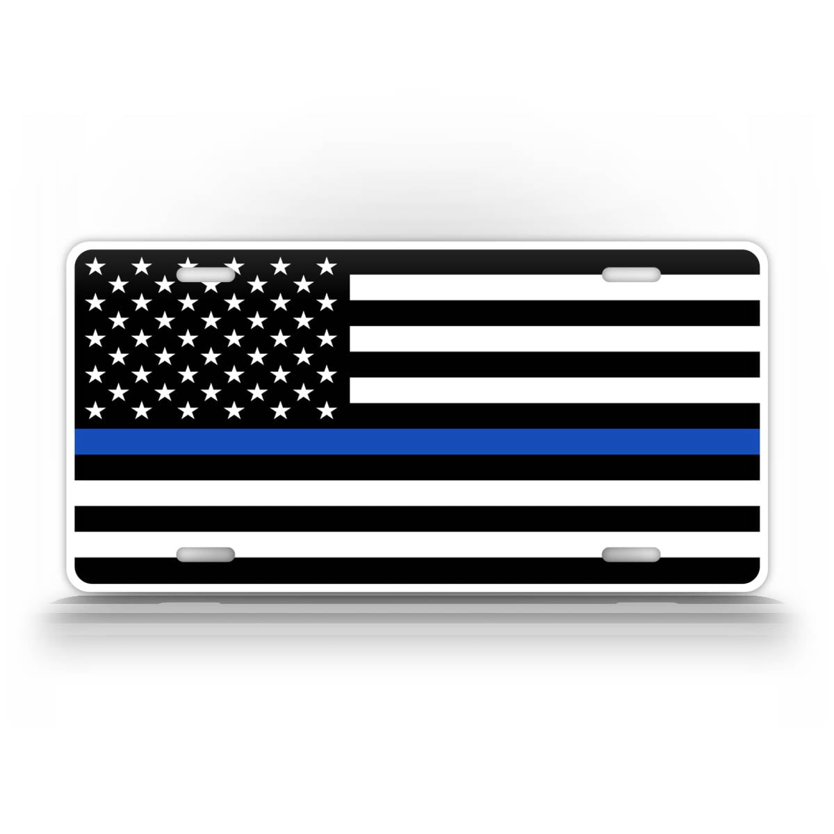 Maryland Thin Blue Line Sheriff American Flag Design Aluminum License Plate 