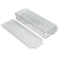 thumbnail image 4 of Clear Organizing Bin, Organizing Bins Space Saving Multi Purpose Transparent Design  For Bathroom For Kitchen For Office Narrow And Short Type With Lid, 4 of 8