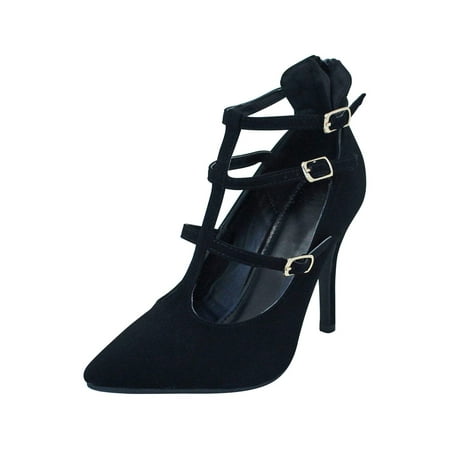 

Black Buckled Womens High Heel Pumps Size 7.5