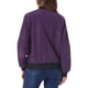 thumbnail image 3 of Abrigo casual con cremallera para mujer INSPIRE CHIC, chaqueta tipo bomber, rompevientos con bolsillos, talla XL, color púrpura oscuro, 3 of 6