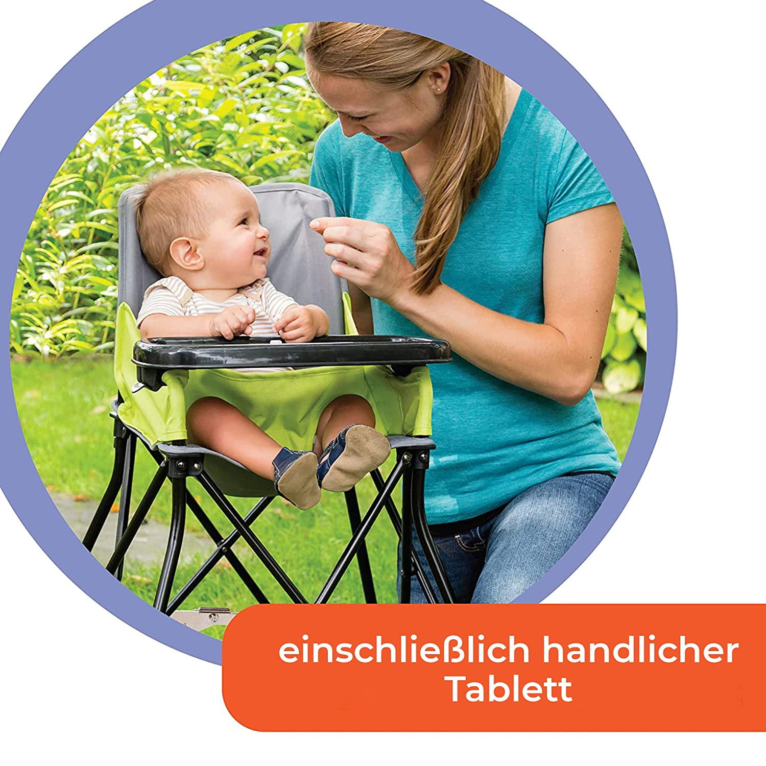 Summer Infant Pop n Sit Portable Highchair Green Portable