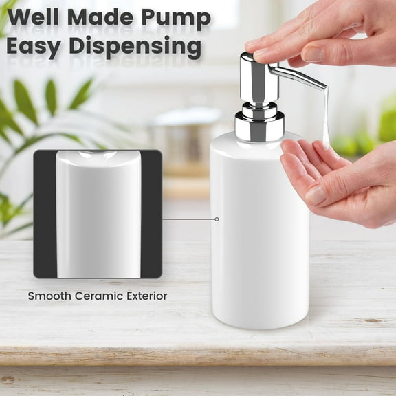 White Lotion Dispenser Bottle Home Hotel Hotel Ceramic Bottle Shower Gel Bottle Separate Bottling,White,Ceramic
