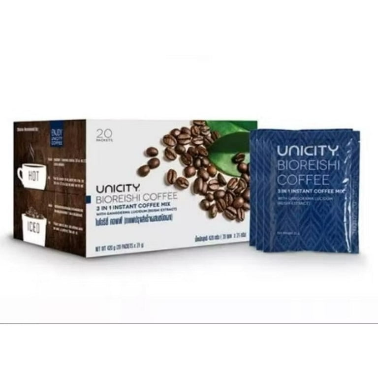 3X UNICITY BIO REISHI Instant Coffee Beverage Cholesterol Free Fat
