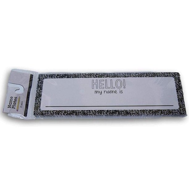 30ct Desktop Name Tag Composition Name Plate Hello My Name Is