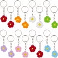 thumbnail image 1 of 16 llaveros de margaritas de 8 colores, llavero de flores de ganchillo hecho a mano, llavero floral, dijes colgantes para bolsos de flores, llaveros, 1 of 7