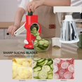 thumbnail image 4 of Rotary Cheese Grater with Handle-Versatile Cheese Grater Non-Slip Suction Base,Cheese Shredder & Food Slicer for Cheese,Carrots, Cucumbers,Nuts-Compact & Easy Clean Kitchen Kitchen Tool (red), 4 of 7
