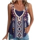 thumbnail image 2 of Puntoco Camisetas sin mangas ajustadas para mujer Camiseta sin mangas holgada informal de verano con cuello redondo y estampado a la moda para mujer, 2 of 4