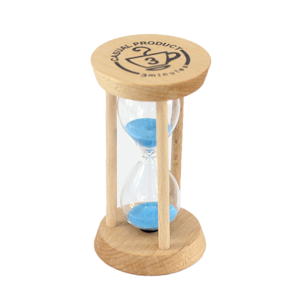 Wooden Sand Clock 3 Minutes Hourglass Sandglass Timer Home Decor Kids Gifts