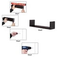 thumbnail image 6 of 3PCS Floating Display Shelves Ledge Bookshelf Wall Mount Storage Home Decor Black, 6 of 6