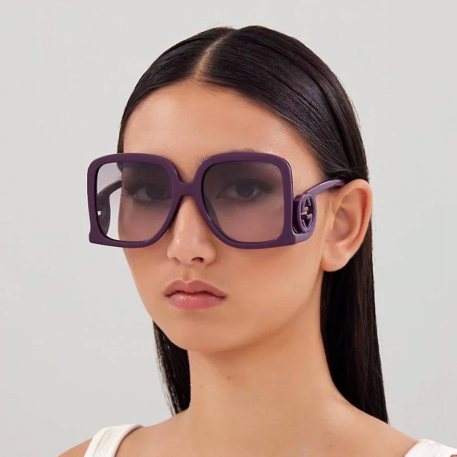 Gucci GG0896S-002 Havana Oversized Square Sunglasses - Walmart.com